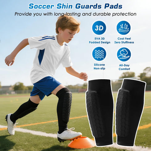 Oeedsns 2026 New Shin Guards Pads Socks for Skiing, Shin Pads for Youth Adult Ski Shin Guards Calf Compression Sleeve