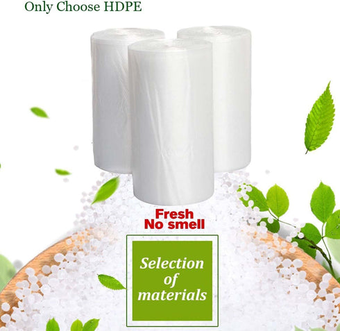 Small Trash Bags, 4 Gallon, Clear White, Waste Basket Bin Liners for Bathroom, Kitchen, Office, Home, 125 Count
