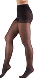 Truform Sheer Compression Pantyhose, Women's Shaping Tights, 8-15 mmHg, 20 Denier, Black, Queen