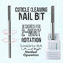 Makartt Silver Cuticle Nail Drill Bit, Safety Tungsten Carbide Cuticle Remover for Electric Nail File, 3/32''
