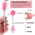 4 Pack Silicone Facial Cleansing Brush, 4 in 1 Double-Ended Exfoliating Wash Scrub Brush for Face Skincare