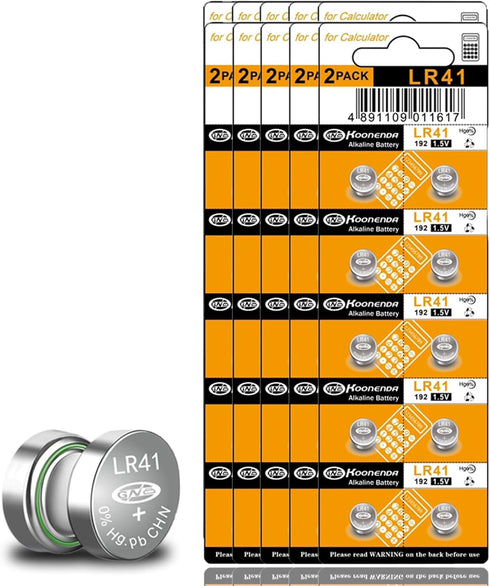 100 Pack LR41 AG3 Battery 392 384 1.55V Button Coin Cell Batteries, Premium Alkaline for Thermometer Watch