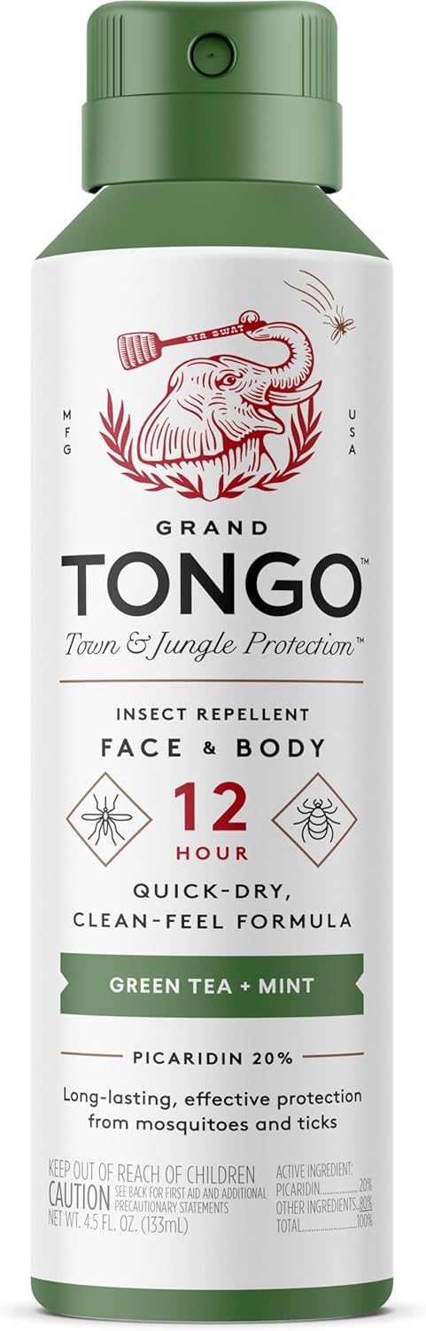 Green Tea + Mint Insect Repellent, DEET-Free with Picaridin, 12 Hour Protection, DEET Alternative