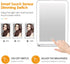 Rechargeable Travel Makeup Mirror, 72 LED Lighted Compact Slim Vanity Mirror with 3 Dimmable Lighting Modes