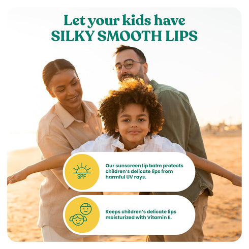 Rubber Ducky Lip Sunscreen SPF 44, Kids Vegan Lip Balm with Vitamin E, UV Protection, Water Resistant, Untinted Vanilla