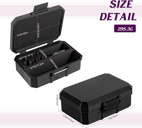 VEEVIIY 3/10/30 ml Peptide Case for Fridge, Room for Syringes and Skin Prep Wipes, Vial Holder, lid is Lined