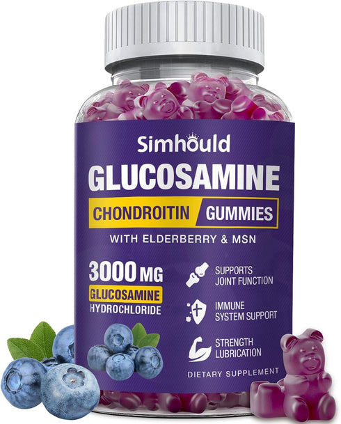 Glucosamine Chondroitin Gummies - 3000MG Extra Strength Joint Support Supplement for Adults