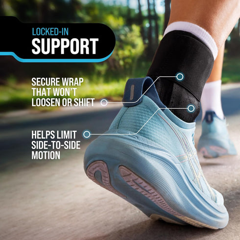 Z ATHLETICS Ankle Brace for Women & Men - Lace Up Adjustable Support with Side Stabilizers for Sprained Ankle, Achilles