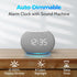 Reacher Auto-Dimmable Sound Machine Alarm Clock with Night Light, 20 Soothing Sounds, Sleep Timer