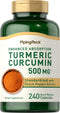 Piping Rock Turmeric Curcumin with Black Pepper 500 mg | 240 Capsules | Bioperine Supplement | Standardized Complex