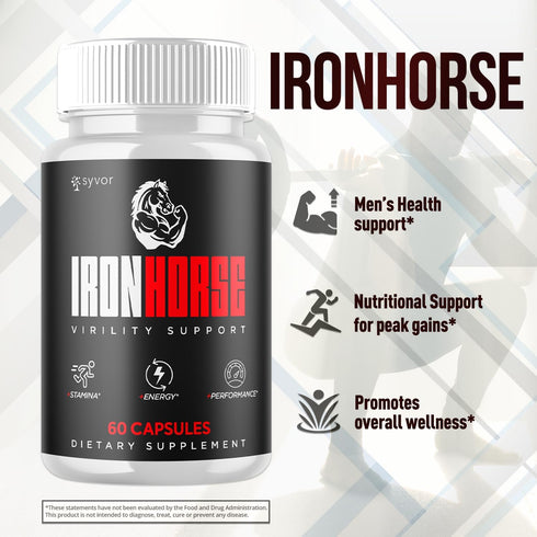 Syvor (60 Iron Horse Supplement Pills, Official Iron Horse Pills for Men with All Natural Ingredients, Advanced
