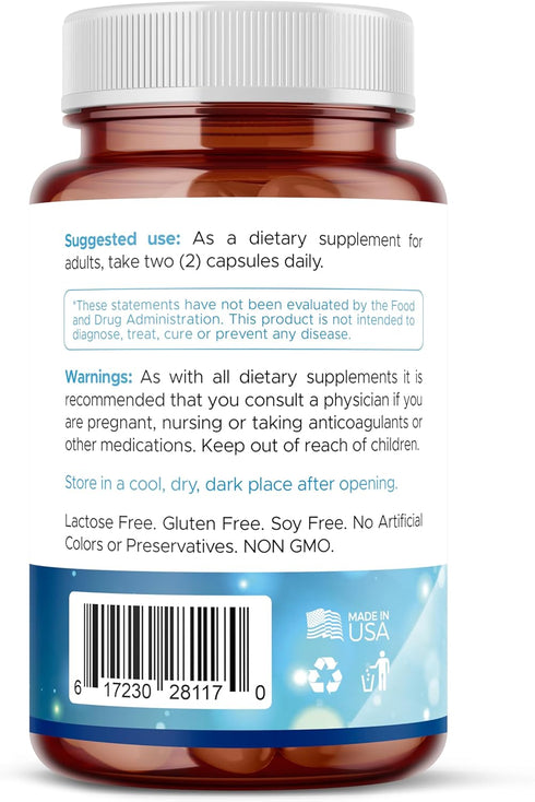 AFA Stem Cell Supplements 500mg - 60 Caps for Natural Antiaging & Longevity Properties, Boosts Immunity, Reduces Joint