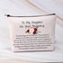 Pregnancy Daughter Makeup Bag with Waterproof Canvas and Zipper Closure