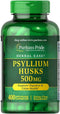 Puritan's Pride Psyllium Husks 500 Mg, Supports Digestive and Colon Health, 400 ct