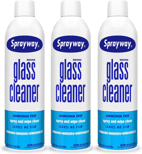 Sprayway Glass Cleaner, SW-050 19 oz Cleaner for Auto and Home, Streak-Free Shine, Ammonia Free Foam Cleaner