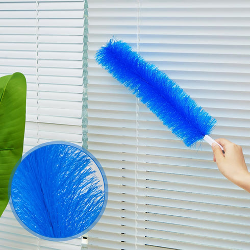 2 Pcs Bendable Cobweb Duster with Microfiber Head, Washable Ceiling Brush for Home, Car Vents & Curtain Cleaning