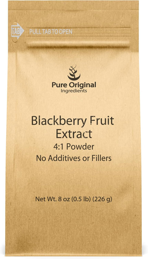 PURE ORIGINAL INGREDIENTS Blackberry Fruit Extract (8 oz), 4:1 Powder, Fine Powder Supplement & Additive