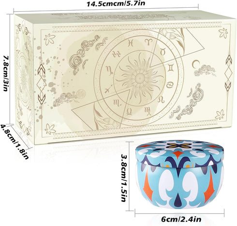 TLNFHRPI 2 Pack 2.2-Ounce Scented Jar Candles - Victoria Style - Perfect for Travel, Yoga, Bathing- Vibrant Colorful