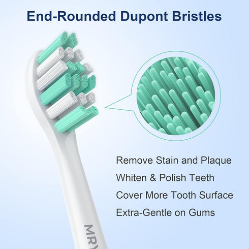 MRYUESG 10 Pack, Toothbrush Replacement Heads Compatible with Philips Sonicare, Electric Brush Head for Phillips Plaque