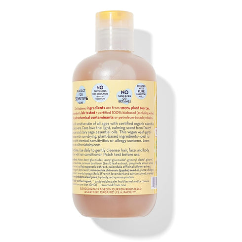 California Baby Calendula Shampoo and Body Wash - Allergy tested Baby Soap and Toddler Shampoo, for Dry, Sensitive Skin, 100% Plant-Based - USDA Certified, 251 mL / 8.5 fl. oz. (Pack of 1)