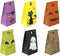 Halloween Treat Bags, 24 Pcs Trick or Treat Goody Gags Gift Bags with 24 Pcs Stickers for Party Supplies