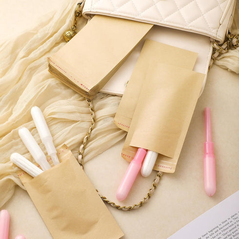 Saypacck 100 5.91" 3.15" Pcs Tampons Disposal Bags Sanitary Napkin Disposal Bags Bulk Feminine Hygiene Disposal Bag