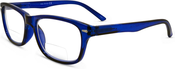 In Style Eyes Seymore Retro Bifocal Reading Glasses - Non-progressive Lens, Blue, 2.25x
