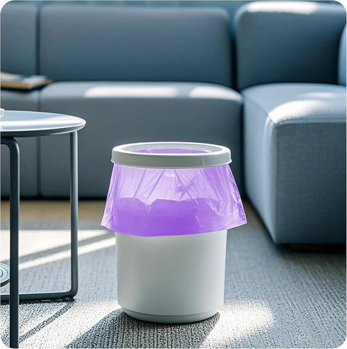 QIXINNET 4-6 100 Count Small Trash Bags Gallon, - Extra Strong & Leak-Proof, Size Expanded Fit, Colorful Degradable
