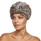 INNELO Luxury Shower Cap for Women, Reusable Waterproof with Adjustable Strap, Large Satin Lined