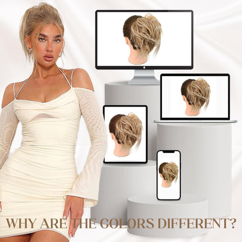 HMD Tousled Updo Messy Bun Hair Piece Hair Extension with Elastic Rubber Band, Synthetic Hair Extensions for Women