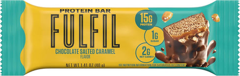 FULFIL Protein Snack Bars, NEW Recipe Chocolate Salted Caramel, 12 Count
