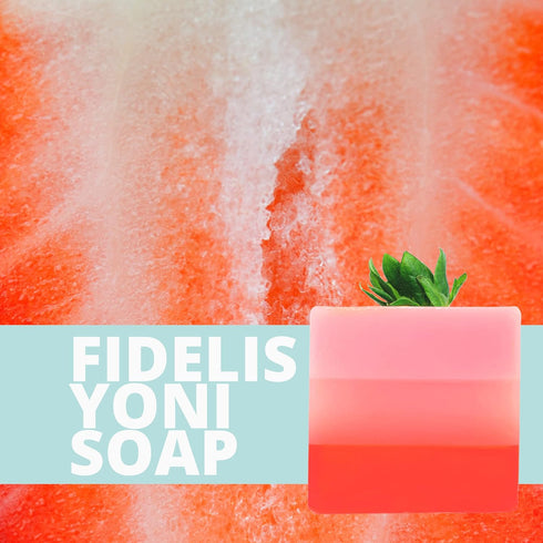 Fidelis Yoni Soap Bar (2 Pack) 3.5 Oz pH Balanced Natural Feminine Wash (Strawberry)