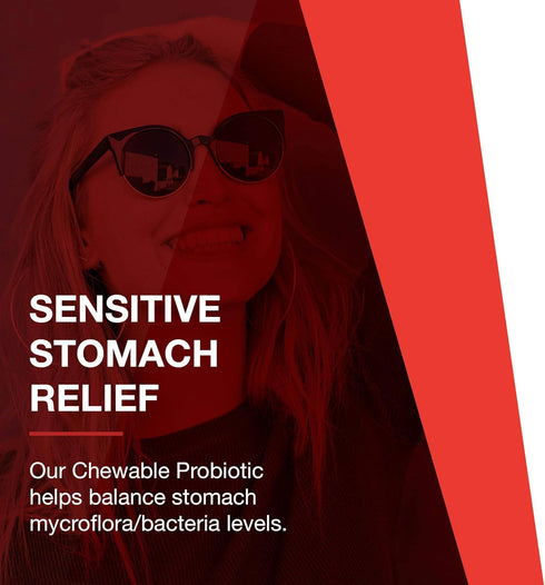 Protocol Chewable Probiotic - 90 Chewables with Lactobacillus Rhamnosus - 2 Billion CFU for Digestive Health & Immune