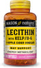 MASON NATURAL Lecithin with Kelp/Vitamin B6 plus Apple Cider Vinegar - 100 Softgels, Dual Action Formula