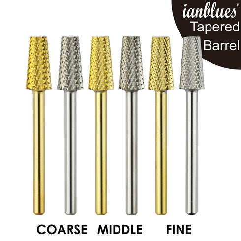 Tapered Barrel Carbide Nail Drill for Electric Manicure Drill Machine | Pro-Remove Nail Gels, Acrylic Gels, Dip Powder