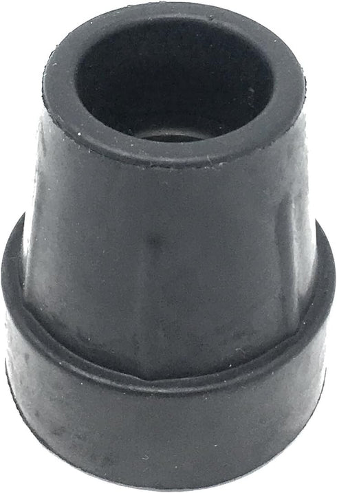 PCP Replacement Cane Tips, 1 inch / 2.5 cm diameter, Black, Two Tips