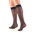 Truform Sheer Compression Stockings, Women's Knee High Length, 8-15 mmHg, 20 Denier, Black, Large