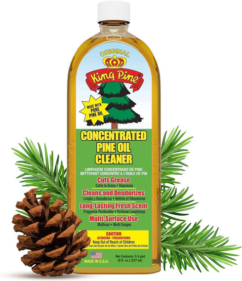 King Pine Concentrated Pine Oil Multi-Surface Cleaner Industrial Strength, Gold, 8 Fl Oz