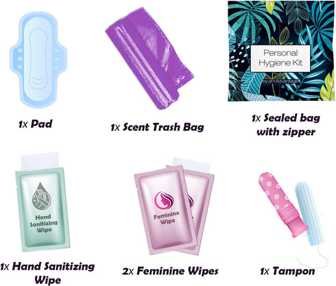 Pack Menstrual Kit All-in-One | Convenience on The Go | Single Period Kit for Travelling, Tweens & Teenagers |