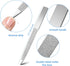 Mudder 6 Pieces Stainless Steel Double Side Nail File, Metal Buffer for Fingernails and Toenails, 5 Inch, Silver