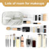 Meiyuuo Makeup Bag, Small Cosmetic Bags for Women, Waterproof Zipper Pouch Makeup Organizer (White Marble)