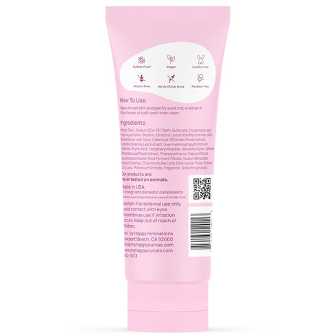 HAPPY CURVES Feminine Wash - pH Balanced Cleanser with Aloe & Vitamin E - Sulfate-Free, Paraben-Free Intimate Care