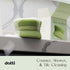 Dotti Super Scrubber Silicone Sponge - 3 Pack, Sage, Odor-Free, Non-Scratch, Fast-Drying, Dishwasher-Safe