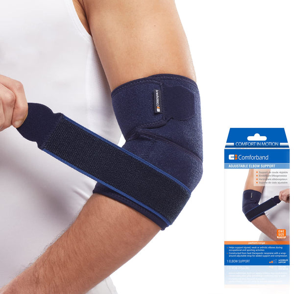 Adjustable Elbow Support for Epicondylitis, Tennis Elbow, Bursitis, Sports Injury Recovery, One Size Fits Most