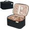 NISHEL Travel Makeup Bag for Women - Cosmetic Organizer Case for Travel-Size Accessories, Bottles, Brushes, and Skin