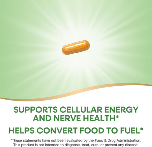 Nature's Way B-100 Complex, Supports Cellular Energy and Nerve Health, 60 Capsules