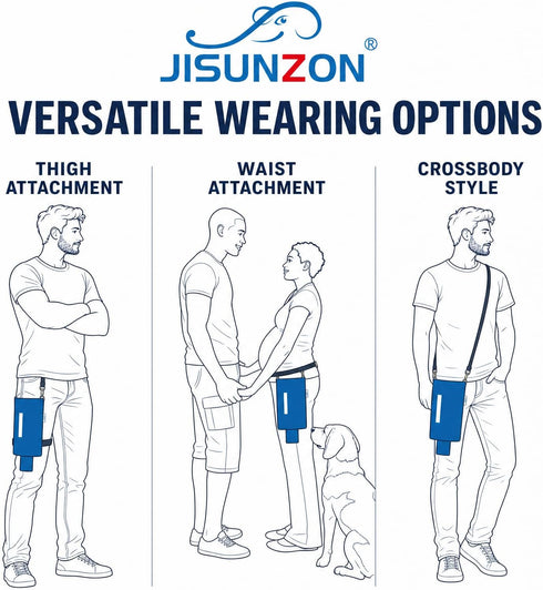 JISUNZON 600-1000ml) Adjustable Waist Belt with Pockets | Discreet & Hands-Free Organizer for Tubes and Liquid Bags