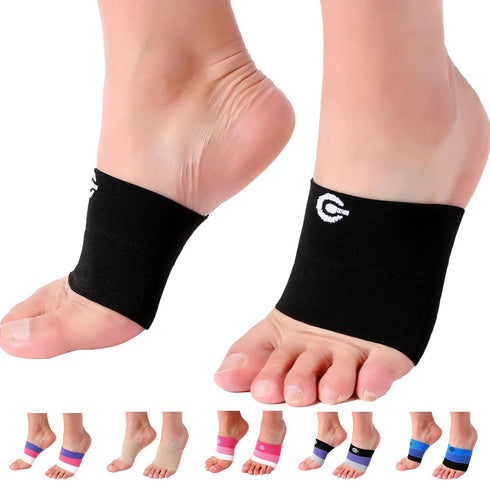Doc Miller Arch Support Sleeves for Feet – Plantar Fasciitis Brace for Foot Pain Relief, 1 Pair