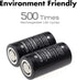 Keeppower 2 Pcs Flat Top 18350 10A Discharge IMR 1200mAh 3.7V UH1835P Quality High Drain Li-ion Rechargeable Lithium Battery