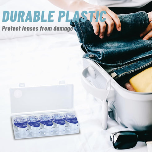 JynJyn 2-Pack 30 30 Contact Lens Organizer Case, Portable Storage Case for Daily Disposable Contact Lenses, Holds
